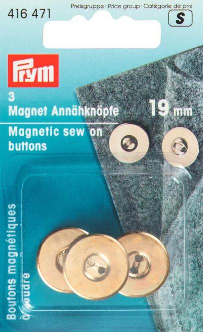 Magnet-Annähknöpfe - 19mm - "3 Stück" - Prym