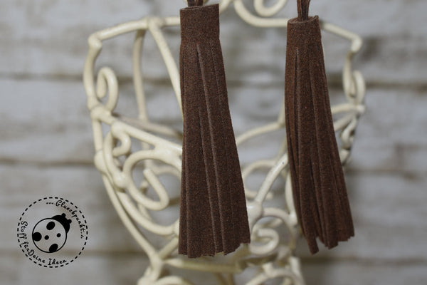 Quaste/Franse - "Suede Tassel" - 2er Set - 75mm