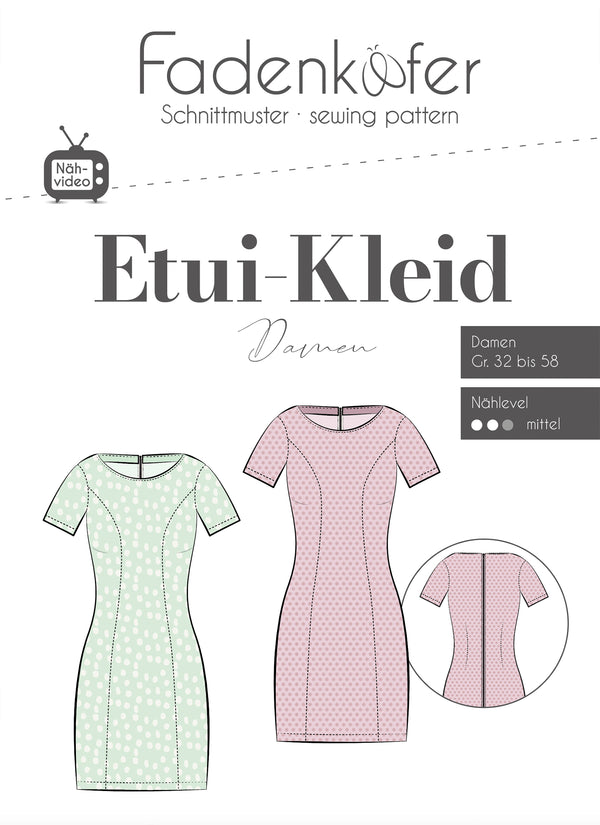 Papierschnittmuster - "Etui-Kleid" - Fadenkäfer