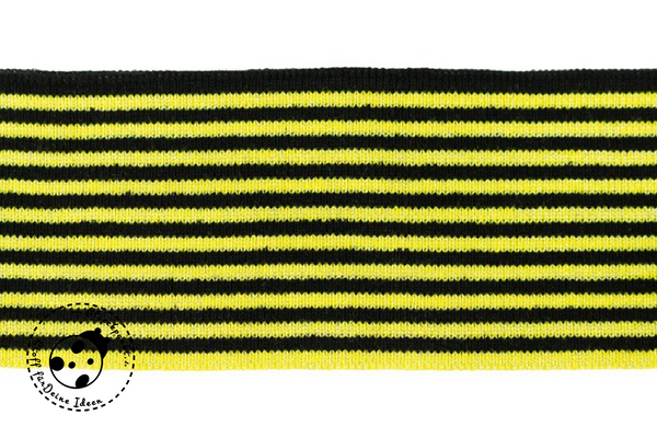 Cuff-Bündchen - Stückware "Lulu Stripes".  Cooles Streifen-Dessin mit Glitzer in verschiedenen Farbstellungen. Bündchen eignet sich besonders gut für die Herstellung von Kleidungsstücken, wie z.B. Hosen, Kleidern, Röcken, T-Shirts, Mützen etc. Cuffs sind aus der Nähszene gerade nicht wegzudenken: CUFF Bündchen/Fertigbündchen eignen sich für Saumabschlüsse an Pullovern, Jacken, etc. sowie als Bündchen-Ersatz für Ärmelbündchen, Bündchen an Mützen, etc. Fertig-Bündchen - Nähen - Glückpunkt